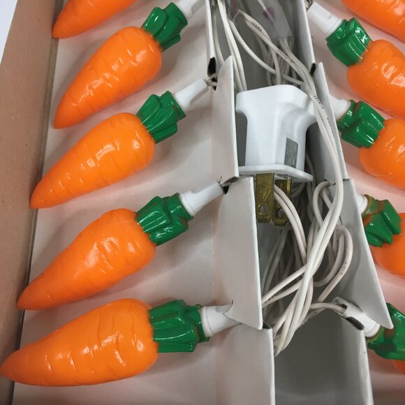 New Cottontale Collection 10 Carrot Lights String Easter Spring Decor Vintage - Picture 6 of 16